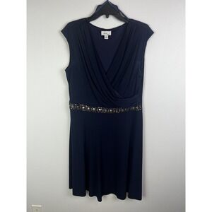 ALYX Limited Navy Blue Dressy Cocktail Sleeveless Dress Sz 16